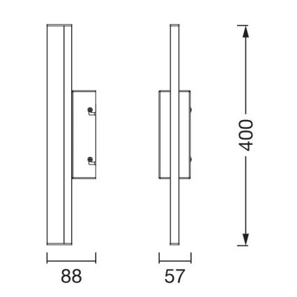 Ledvance - Iluminação para espelho LED táctil com regulação ORBIS MIRROR LED/6,8W/230V 40 cm 3000/4000K IP44