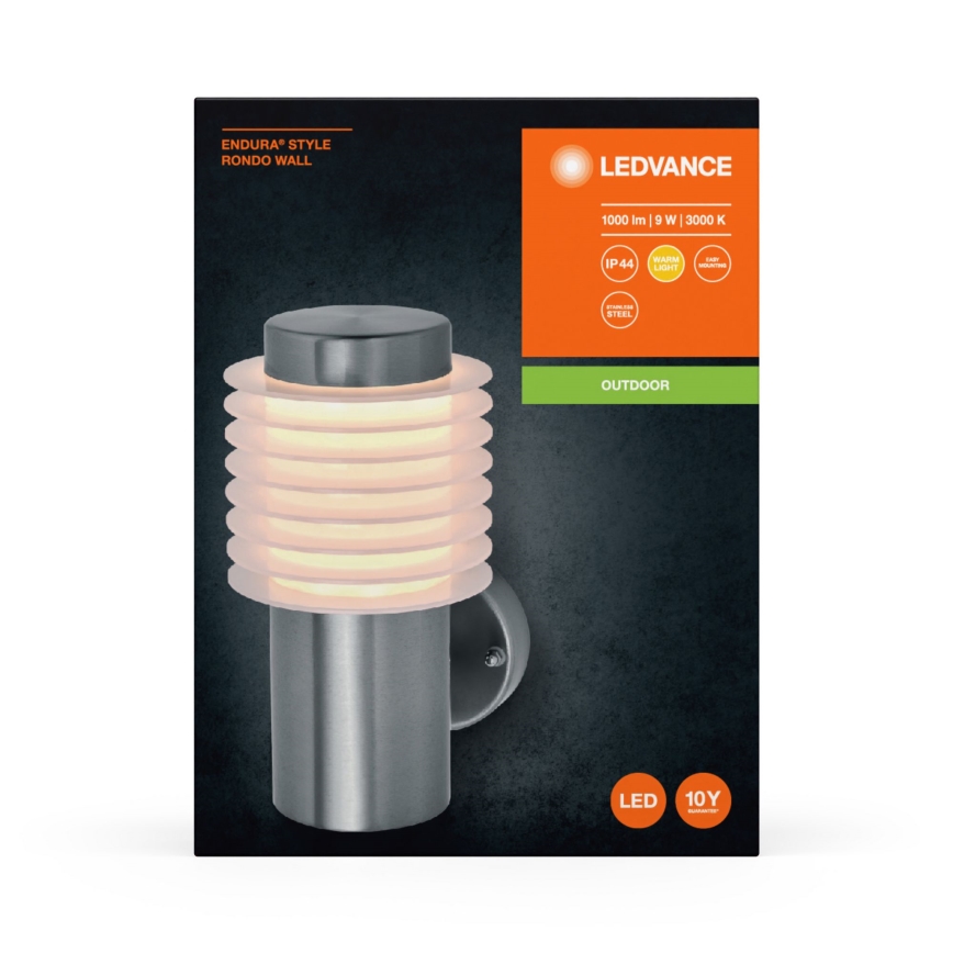 Ledvance - Iluminação para parede exterior LED RONDO LED/9W/230V IP44