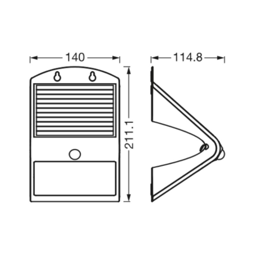 Ledvance - Candeeiro de parede LED solar com sensor de movimento e anoitecer BORBOLETA LED/4W/3,7V 2000 mAh IP65