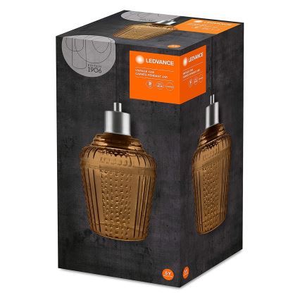 Ledvance - Iluminação suspensa JAR 1xE27/40W/230V laranja