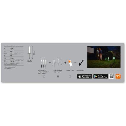 Ledvance - KIT 3x LED RGBW Conjunto de extensão para lâmpada exterior SMART+ MINI 3xLED/3,1W/230V IP65 Wi-Fi