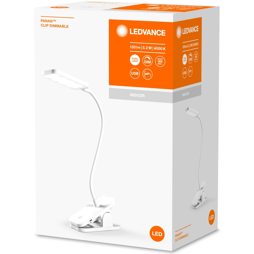 Ledvance - Lâmpada de mesa tátil LED regulável PANAN LED/5,2W/5V 1200 mAh