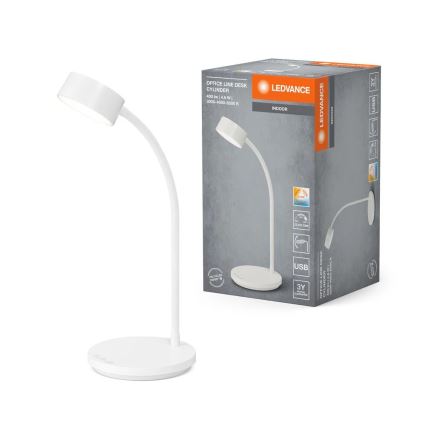 Ledvance - Candeeiro de secretária tátil LED dimerizável OFFICE LED/4,8W/5V 3000-6500K branco