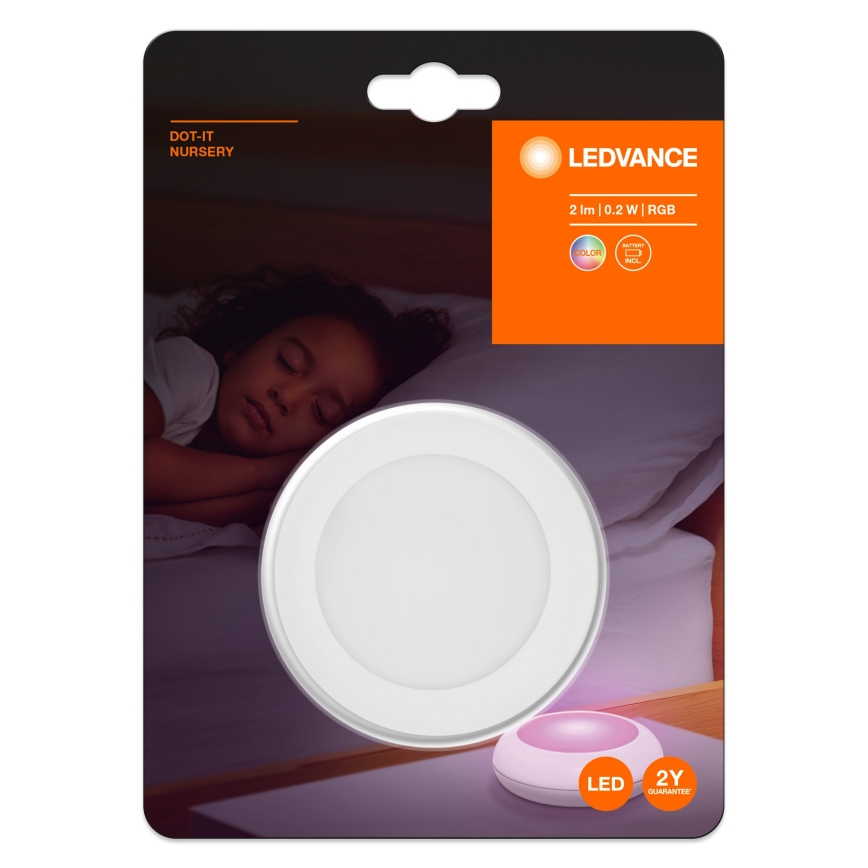 Ledvance - LED RGB Iluminação táctil de orientação DOT-IT LED/0,2W/3xAAA