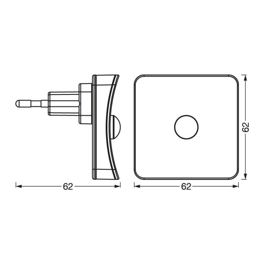 Ledvance - Luminária de orientação LED RGB para tomada com sensor LUNETTA LED/0,3W/230V