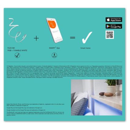 Ledvance - LED RGB+TW Tira com regulação SMART+ FLEX 5m LED/16W/230V 2700K-6500K Bluetooth