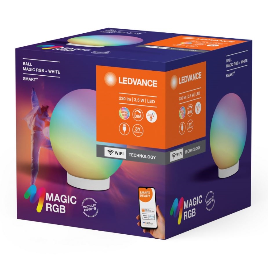Ledvance - LED RGBW Candeeiro de mesa regulável SMART+ MAGIC LED/3,5W/5V 2200-6500K Wi-Fi