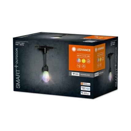Ledvance - Cordão exterior LED RGBW regulável SMART+ STRING 12xLED/0,37W/230V IP44 Wi-Fi