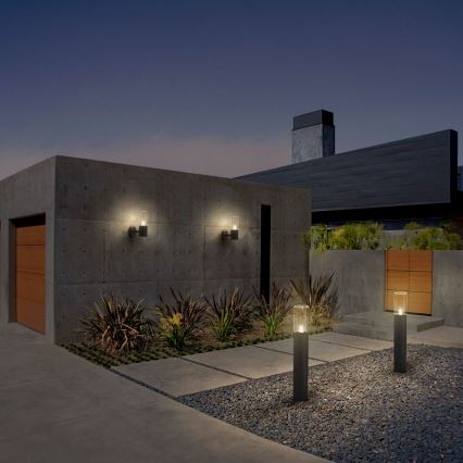 Ledvance - Luminária de parede exterior com sensor FIGO CYLINDER 1xE27/20W/230V