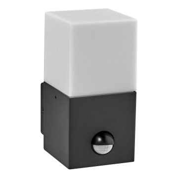 Ledvance - Luminária de parede exterior com sensor FIGO SQUARE 1xE27/20W/230V