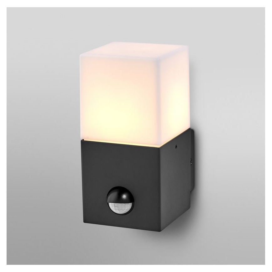 Ledvance - Luminária de parede exterior com sensor FIGO SQUARE 1xE27/20W/230V