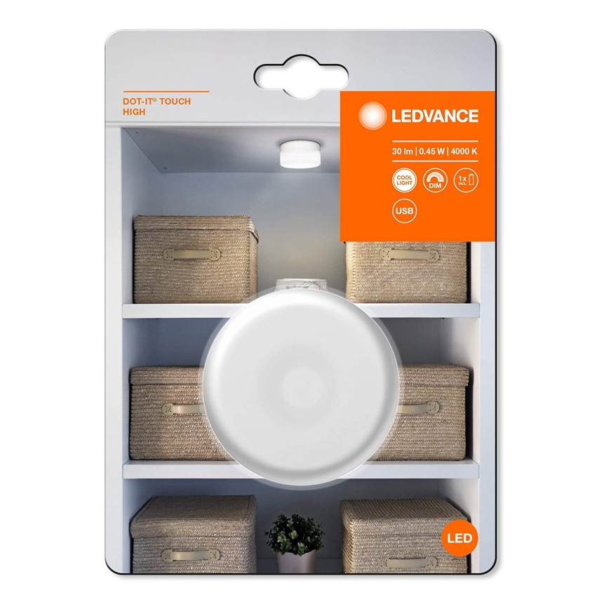 Ledvance - Luminária de orientação LED dimmerizável DOT-IT LED/0,45W/5V 500 mAh