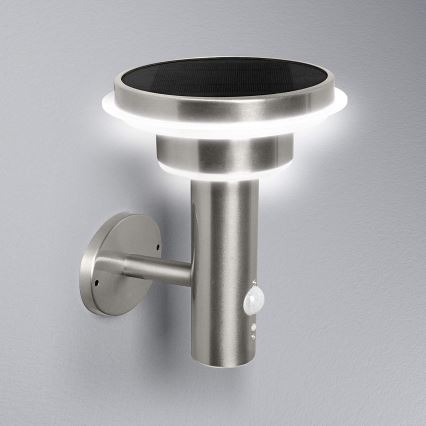 Ledvance - Luminária solar LED regulável com sensor de movimento e crepúsculo CIRCLE LED/6W/3,2V 2200 mAh IP44