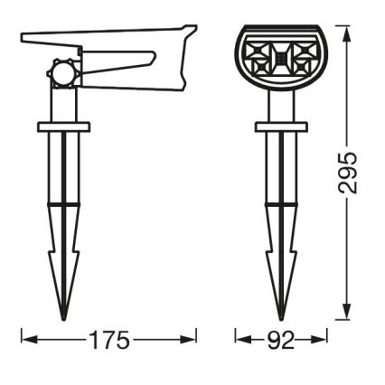 Ledvance - Luminária Solar LED RGB ENDURA LED/0,5W/3,6V 1200 mAh IP44