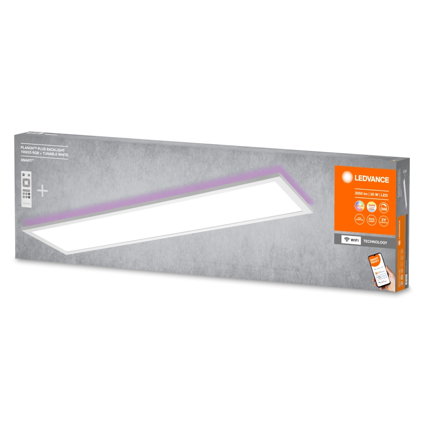 Ledvance - Painel LED RGBW dimerizável SMART+ PLANON LED/30W/230V 3000-6500K Wi-Fi 100x25 cm + comando remoto