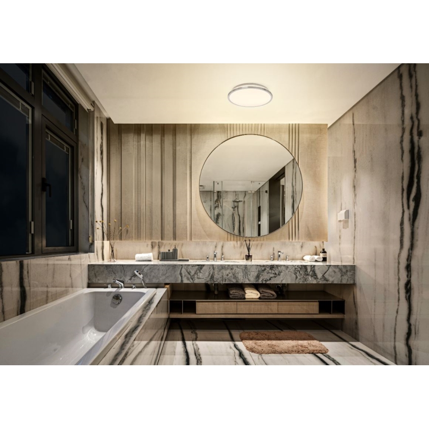 Ledvance - Plafonier LED para casa de banho DISC LED/18W/230V 3000/4000K IP44