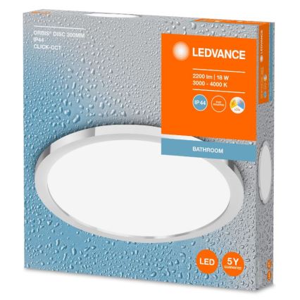 Ledvance - Plafonier LED para casa de banho DISC LED/18W/230V 3000/4000K IP44