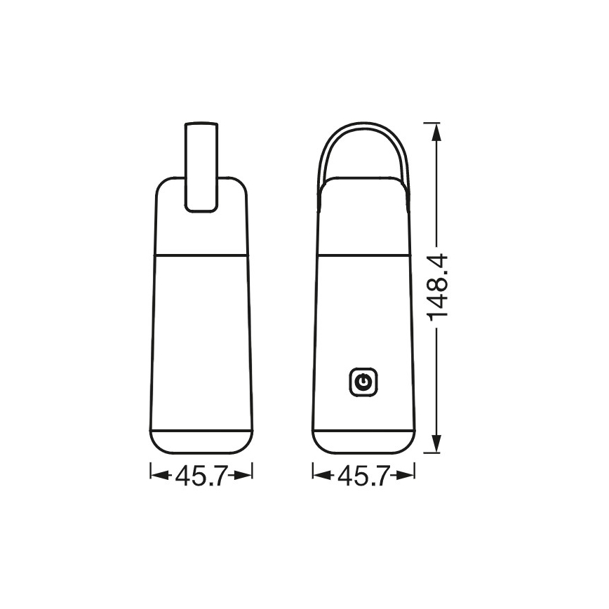Ledvance - Power bank LED com função de lanterna MOBILE LED/0,5W/5V 1800mAh 2xUSB