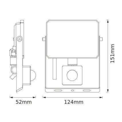 Ledvance - Refletor LED com sensor de movimento e crepúsculo FLOODLIGHT LED/20W/230V 3000K IP65
