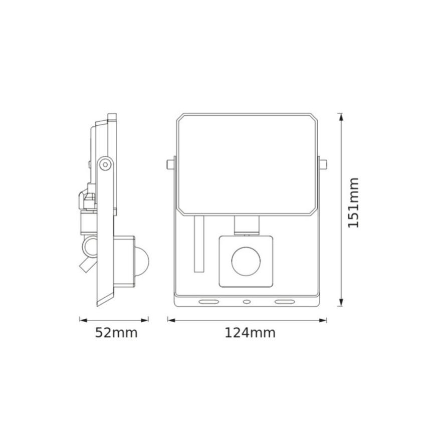 Ledvance - Refletor LED com sensor de movimento e crepúsculo FLOODLIGHT LED/20W/230V 4000K IP65
