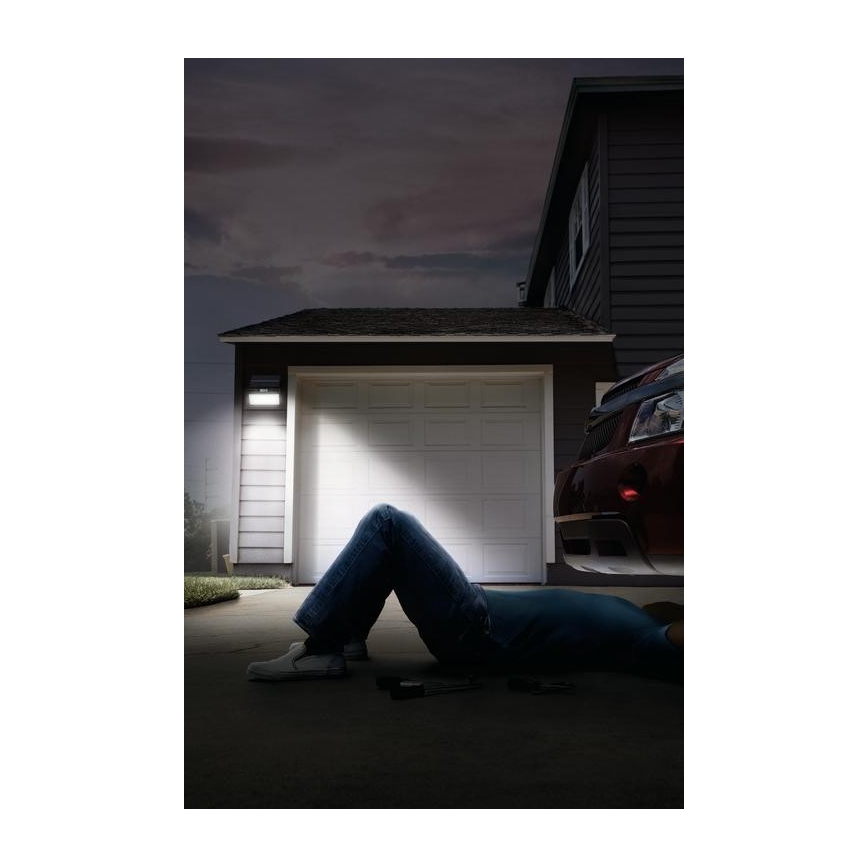 Ledvance - Refletor de parede solar LED para exterior com sensor de movimento e crepúsculo FLOOD LED/2,9W/3,7V 2600 mAh IP44