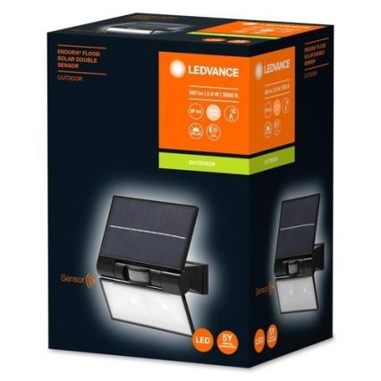 Ledvance - Refletor de parede solar LED para exterior com sensor de movimento e crepúsculo FLOOD LED/2,9W/3,7V 2600 mAh IP44