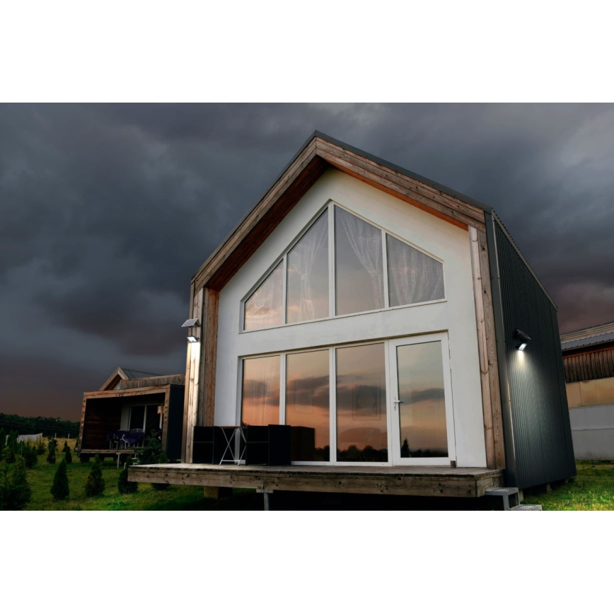 Ledvance - Refletor solar LED regulável com sensor de movimento e crepúsculo FLOOD SPLIT LED/10W/3,2V 5000 mAh IP65 + controlo remoto