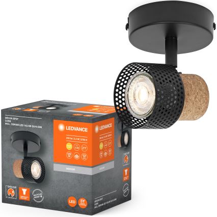 Ledvance - Luminária de teto LED DECOR CORK 1xGU10/3,4W/230V