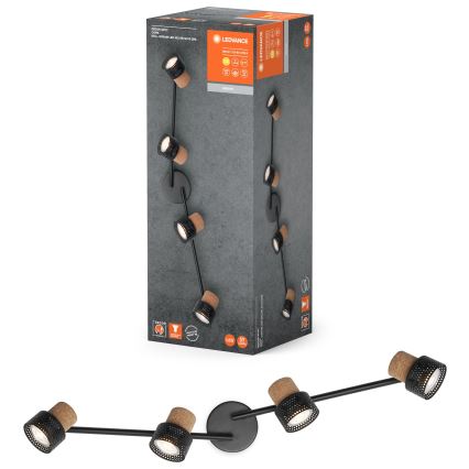 Ledvance - Luminária de Teto LED DECOR CORK 4xGU10/3,4W/230V
