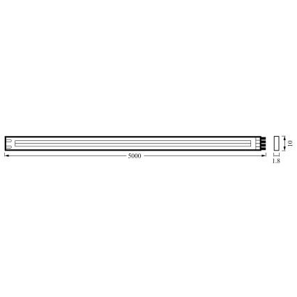 Ledvance - Tira LED com regulação FLEX COB 5m LED/35W/230V 2700-6500K + controlo remoto