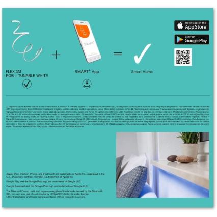 Ledvance - Tira LED RGB com regulação SMART + FLEX 3m LED/12W/230V Bluetooth