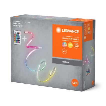 Ledvance - Tira LED RGBW com regulação FLEX 5m LED/14W/230V + controlo remoto