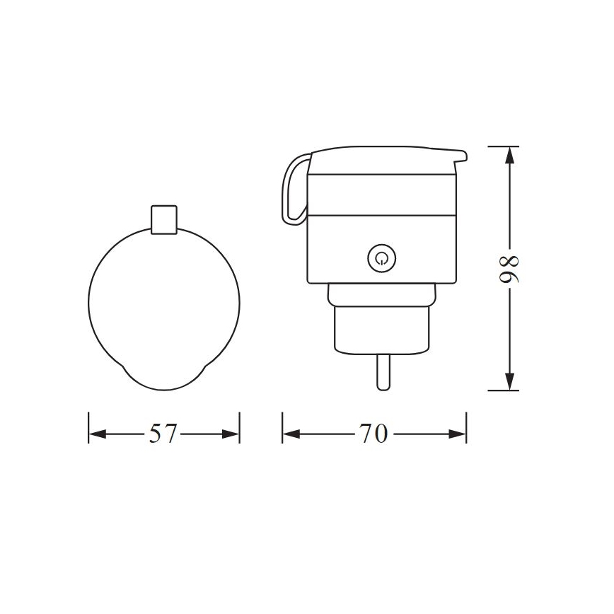 Ledvance - Tomada inteligente exterior SMART+ PLUG 3680W IP44