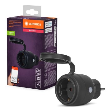 Ledvance - Tomada inteligente para exterior SMART+ 3680W/230V/Tipo F/SCHUKO 16A IP44 preto