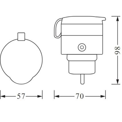 Ledvance - Tomada inteligente para exterior SMART+ PLUG 3680W IP44 SCHUKO