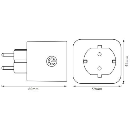 Ledvance - Tomada inteligente SCHUKO SMART+ EU Wi-Fi