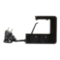 Legrand 050412 - Cabo de extensão com interruptor para tampo de mesa 4Z Tipo E + 2x USB-A 1,5m preto