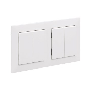 Legrand - 2x Interruptor duplo de escada č. 5 com moldura SUNO branca