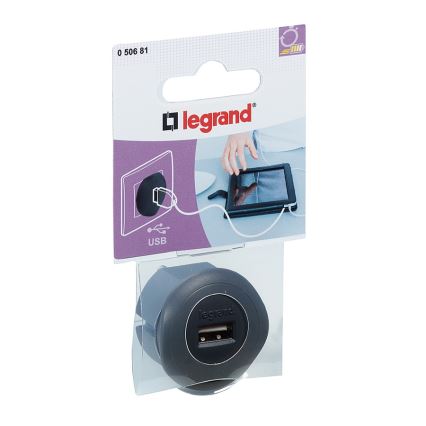 Legrand 50681 - Adaptador Plug-in USB 230V/1,5A preto
