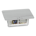 Legrand 54011 - Moldura para tomada de mesa POP-UP 4M alumínio