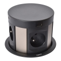 Legrand 654980 - Coluna de tomadas para tampo de mesa 4x230V + 2xUSB-A + 2xUSB-C