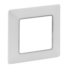 Legrand 754031 - Moldura para interruptores VALENA LIFE 1P branco/cromo
