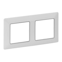Legrand 754032 - Moldura para interruptores VALENA LIFE 2P branco/cromo