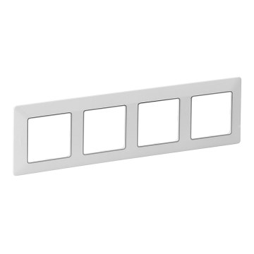 Legrand 754034 - Moldura para interruptores VALENA LIFE 4P branco/cromo