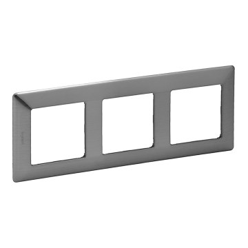 Legrand 754153 - Moldura para interruptores VALENA LIFE 3P em aço inoxidável
