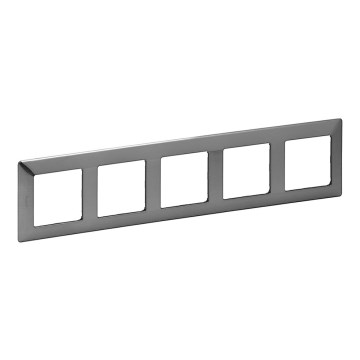 Legrand 754155 - Moldura para interruptores VALENA LIFE 5P em aço inoxidável