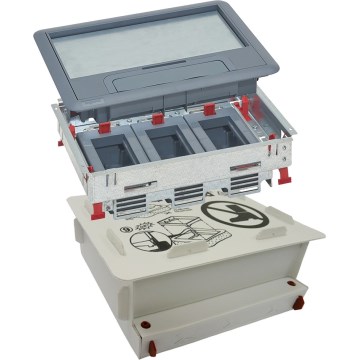 LEGRAND - Caixa de pavimento para betão 12 módulos (6 dispositivos 45x45)