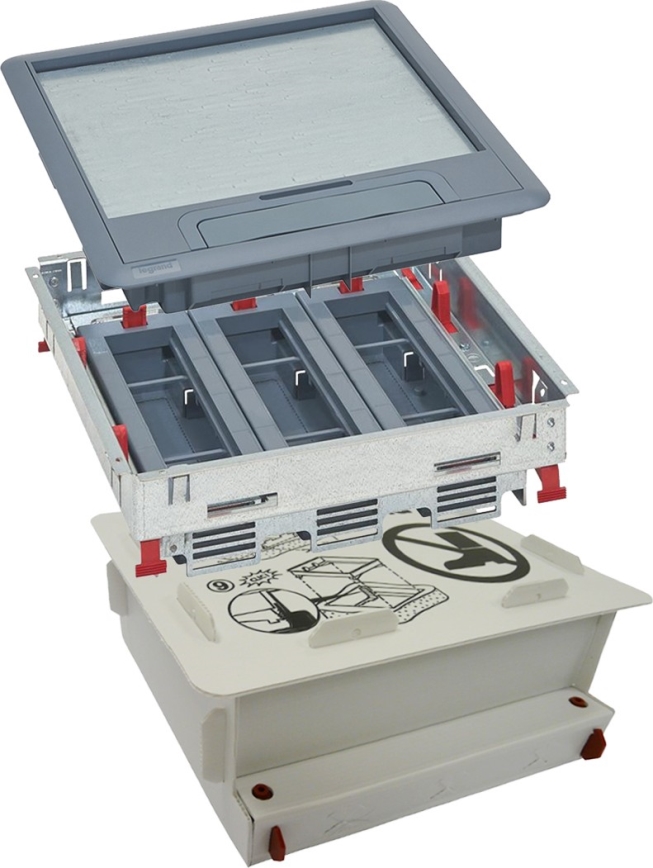 LEGRAND - Caixa de pavimento para betão 24 módulos (12 dispositivos 45x45)