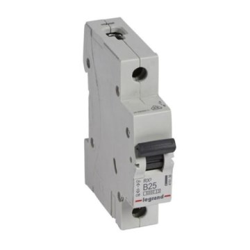 Legrand - Disjuntor modular unipolar RX3 1P, curva B, 25 A, 6000 A