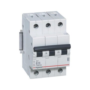 Legrand - Disjuntor tripolar RX3 3P B 16 A 6000 A